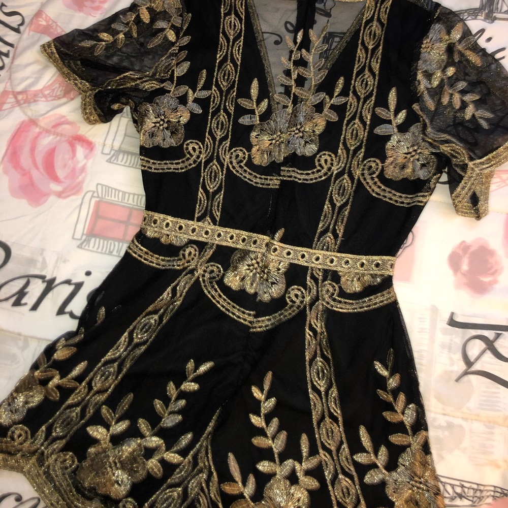 Low V Neckline Romper